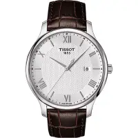 在飛比找Yahoo奇摩購物中心優惠-TISSOT 天梭 官方授權 Tradition 羅馬經典大