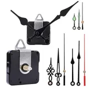 EMOON 2 Pack Non Ticking Clock Mechanism with 4 Pack Total Shaft Length 7/8 in