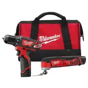 M12 12V Lithium-Ion Cordless Drill Driver/Multi-Tool Combo Kit (2-Tool) with (2)