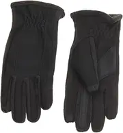 [isotoner] Men's SmarTouch Stitched Gloves-Black-XS