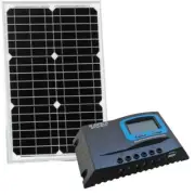 12V 30 Watt Solar Panel with Solar Regulator-Lithium Sealed Battery Compatible