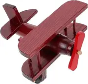 ABOOFAN Vintage Wooden Airplane Model Ornament Retro Plane Decor for Home Sturdy Crafts Present for Collectors Aviation Enthusiasts Tabletop Decoration