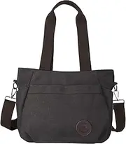 [Ausing] Women’s Large Canvas Tote Bag Convertible Backpack Lightweight Crossbody Shoulder Bag Multi-pocket Top Handle Work Bag