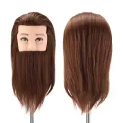 Mannequin Head 100% Human Hair Training Doll for Hair Styling Cutting Manikin AU