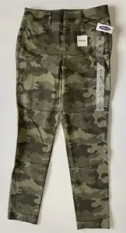 Old Navy Pixie Pants Womens 0 Green Camo Secret Slim Pockets Ankle Length