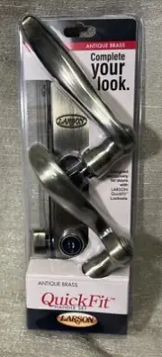 Larson Door QuickFit Handle Set - Curved - Antique Brass New