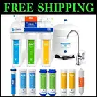 NSF Certified 5-Stage Reverse Osmosis Filter - Under Sink System with 4 Filters