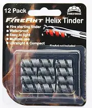 Tortoise Gear Helix Tinder for FireAnt and Firefly Fire Starters - Tinder for Victorinox Swiss Army Knife Corkscrew (Tactical Grey - (12pk) Refill for FireAnt)