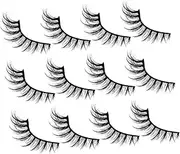 Healeved Long Curly False Eyelashes Natural Look Lash Kit 14 Pairs for Occasions