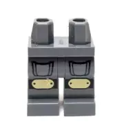 Lego - Minifigure Legs - Grey, Kneepads, Pockets