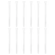 12Pcs Silicone Zip Ties 6 Inch Reusable Wire Ties Cable Organizer, White