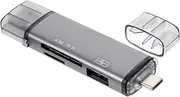 KONTONTY USB Card Reader Multipurpose Memory Card Adapter for Type OTG Devices High Speed USB Compatible with Sd and More Compact Durable Design