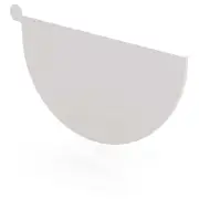 QLD NEW Stratco Half Round Gutter Stop End Gull Grey
