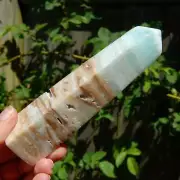 5.5in 261g XL Caribbean Blue Calcite Crystal Tower, Pakistan