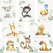 CreativeRobin Australia Animal Poster Set, Baby Room Decoration, DIN A5
