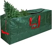 H HOME-MART Christmas Tree Storage Bag | Disassembled Holiday Tree | Tree Container | 600D Oxford Material | Heavy Duty Xmas Storage Box (135 * 34 * 68CM, Green)