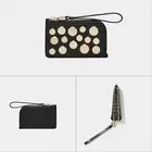 MIMCO Glisten Card Pouch Wallet Smooth Leather Black Light Gold NWT Dustbag