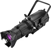 Profile Spotlight LED 250W Cool White+Warm White 17° Beam Angle 2500K-7500k DJ Ellipsoidal Light Manual Focus Four-Leaf Manual Cut Light Barrier DMX512 Disco Stage Lights for Show Bar