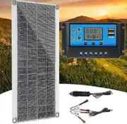 -300w 12v Solar Panel, Solar Panel Kit, Battery Charger Kit With 60a Solar Charge Controller For Rv, Yacht, Outdoor, Garden, Lighting_L25