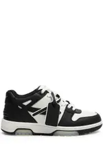 Off-white Out Of Office Panelled Leather Sneakers - Black And White - 5 5