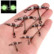 10PCS Luminous Fishing Swivels 3 Way Rolling Swivel Cross-Line Barrel Swivels