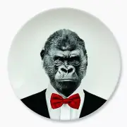 Mustard - Wild Dining - Gary Gorilla Ceramic Dinner Plate