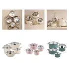 4 Pieces Household Cookware Set Nonstick Cooking Set Soup Pot Multifunctional