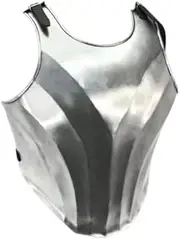 Medieval Armor Cuirass Lady Jacket LARP Chest Armour Breastplate Women's LARP Fantasy Halloween Costume Silver, Silver