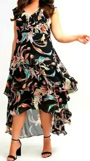 TS TAKING SHAPE plus sz M / 20 Lyndel High Low Dress layered floaty NWT rrp$250!