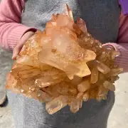 11.5LB Natural Smoky Citrine Quartz Cluster Crystal Mineral Point Healing G5256