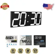 Elegant LED Large Digital Wall Clock with Remote Control & Auto Dim Function