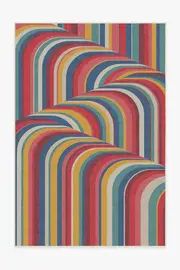 200' x 290' | Machine Washable Runner Rug | Kid & Pet Friendly | Indoor Rug | Jonathan Adler Waterfall Multicolour Rug | Ruggable