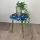 Blue Agate Table, Coffee Table, Small End Side Table, Bedroom Home Decor