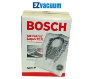 {4} Genuine Bosch Type P MEGAfilt Super TEX Vacuum Cleaner Bags BBZ52AFP2U # ...