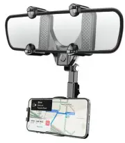 Car Phone Holder, 360 Rotatable/Retractable/Anti-Shake Stabilizer Car Rear