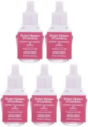 5 Better Homes & Gardens SUMMER STRAWBERRY & MIMOSA Fragrance Oil Refill Bulbs