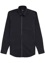 Boss Cotton-poplin Shirt - Navy - 38 (C15 / S) 38 (C15 / S)