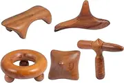 SAFIGLE 5Pcs Wooden Guasha Board Sandalwood Scraping Massage Tools for Body Relaxation Portable and Durable present Enthusiasts for Home and Travel