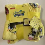 Primark SpongeBob SquarePants Throw Blanket Fleece New Yellow Bed