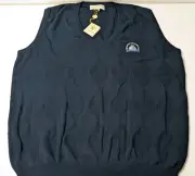 Clark & Gregory Golf Sweater Vest Men's XXL Navy Blue Light path Long Island