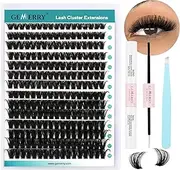 GEMERRY 80D Mixed Lash Extension Kit - Long Cluster Lashes With Bond and Seal for DIY Individual Eyelash Extensions at Home (80D, Mix 10-18)