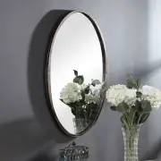 Bellevue UMIR52644 18" W x 28" H Oval Framed Bathroom Mirror - Bronze