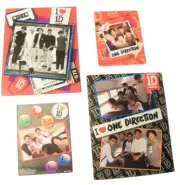 1D 2 Folder Set with Collectible Posters (Snapshots on Red, School Bus Boys)