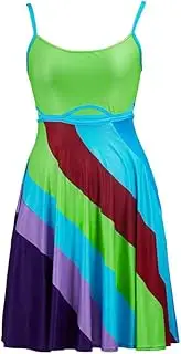 [LoliMiss] Women's 13 Going On 30 Cosplay Dress Jenna Rink Multicolour Spaghetti Strap Mini Dress