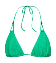 [Heidi Klein] Heidi Klein Textured triangle bikini top AU 10 green