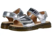NEW Girls' Dr. Martens Romi Youth Sandals Crinkle Metallic Size: 3 YOUTH
