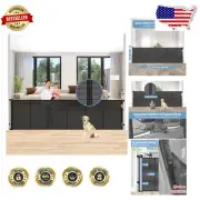 Premium 12 Ft Retractable Baby Gate with Support Rods - Perfect for Pets & Kids