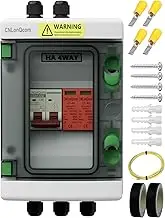 CNLonQcom Solar Disconnect Switch 40 Amp DC 500V Circuit Breaker with Lightning Surge Protector Arrester and IP65 Breaker Box for Outdoor Solar Panel System