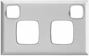 HPM Excel 2 Gang Powerpoint Coverplate, Matt White