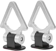 WEKADRIN 2pcs Triangle Shaped Tow Hook for Car Durable Bumper Hook Decorative Sticker for Exterior Enhancement Stylish Design Easy Adhesive Installation Compatible with Various Vehicle